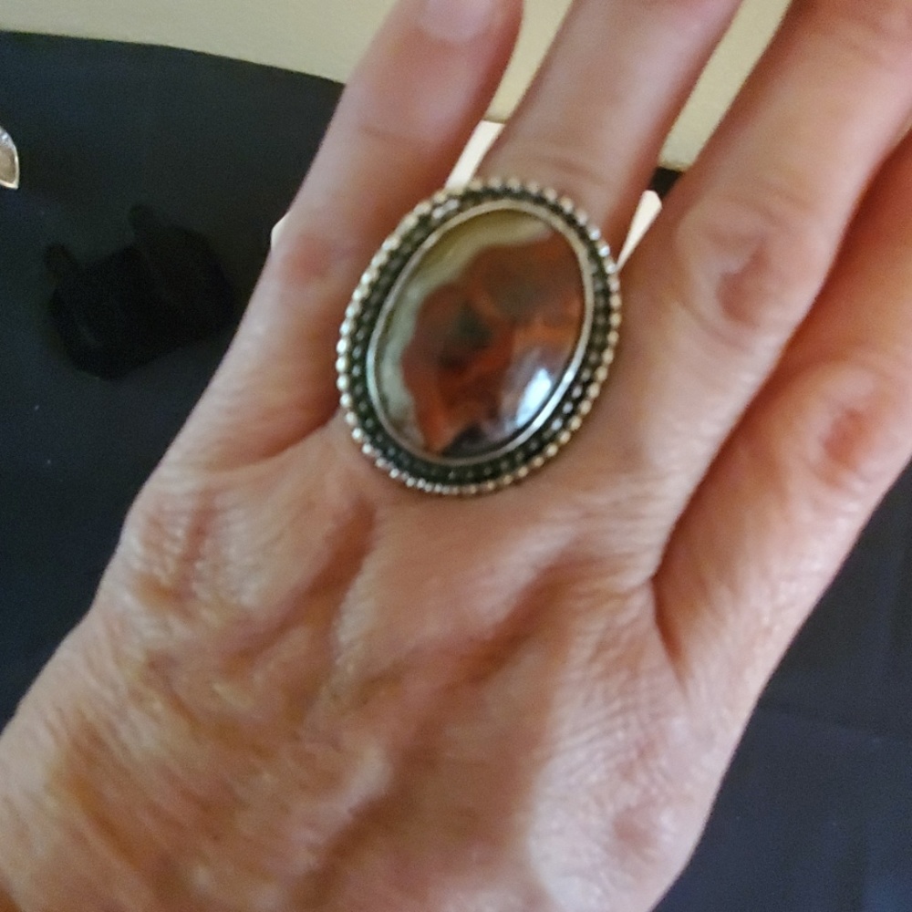 Sterling silver gemstone ring